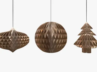 Christmas Toy Paper Set 3D model