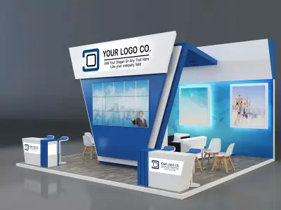  Booth Exhibition Stand a643 3D model