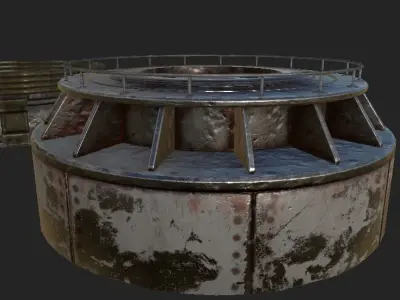 Metal Dome Low-poly 3D model
