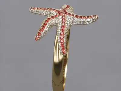 Starfish Bracelet 3D print model