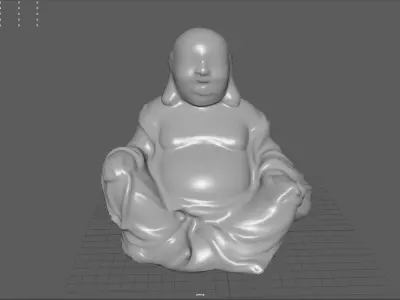 Smiling buddha Low-poly 3D model