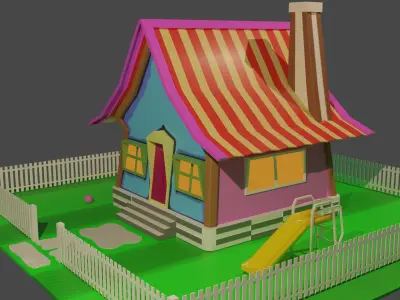 House Cartoon Free low-poly 3D model