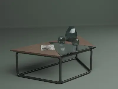 Coffee table and chair Free 3D model