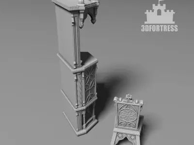Gothic  Furniture  Set 2 3D print model