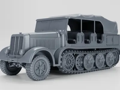 Sd Kfz 8 DB9 Zugkraftwagen 12t 3D print model