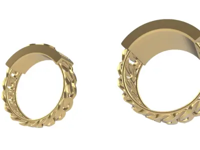 0250 Cuban Om Ring 3D print model