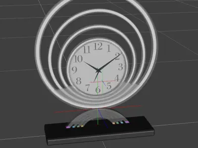 Modern Glass Clock Daz 3D model