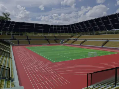 Olympic Stadium Low-poly 3D model purchase