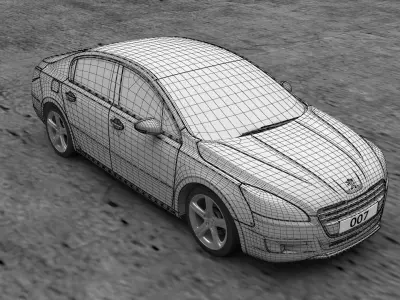 peugeot car 3D model