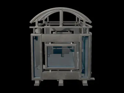 Game Ready Bus Stop 4 Low-poly 3D model