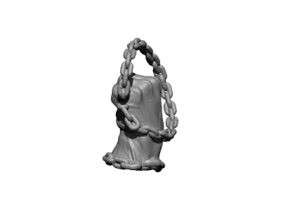 chain hand man 3D print model