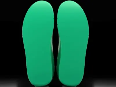 Air Jordan 4 with flat sole bottom 3D print model