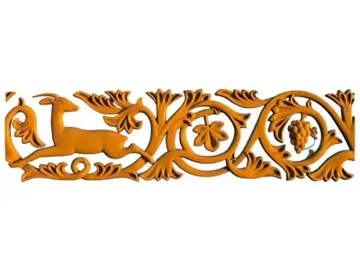 Baguette  deer  grape stone  3D print model