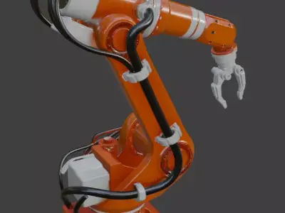 Industrial Robotic Arm 3D Model 3D model