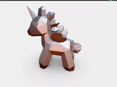 unicorn  Rainbow Horse  low polyunicorn   3Dprintingunicorn 3D model
