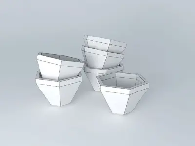 bowls set of four Free 3D model