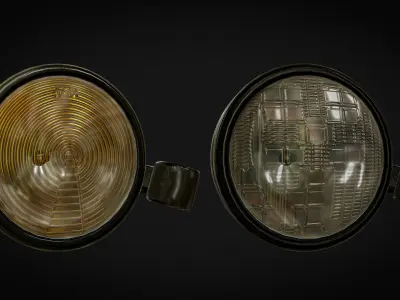 Alpha - Tutorial -Realistic Headlight Glass in Substance painter 3D model