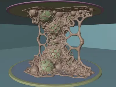 algorithm 3d FRACTAL ARQUITECTURAL COLUMN 3D model