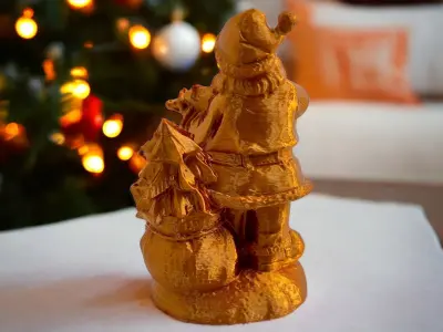 Santa and Teddy 3D print model