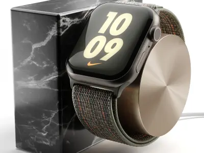 Apple Watch Series 9 Nike Sport Loop Sequoia 3D model