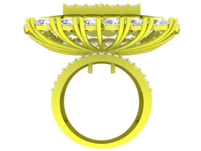 A7956 Italy Diamond Fashion Women Ring 3D Model 3D print model