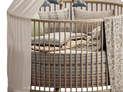 Baby bed 5 3D model
