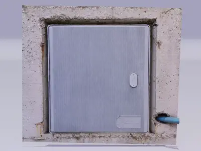 Electrical cabinet cover high-poly 3D model