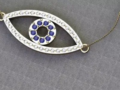 eye necklaces 3D print model