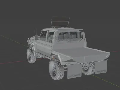 Toyota Landcruiser 2024 79 series Low-poly 3D model