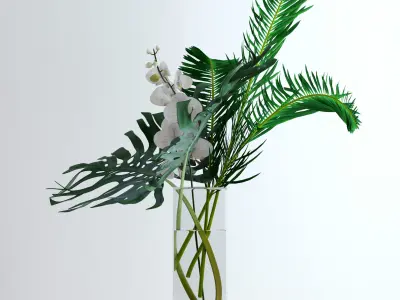 Exotic bouquet 3D model