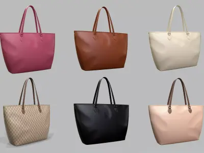 Gucci Women Ophidia GG Medium Tote Bag 6 colors Leather 3D Model Pack