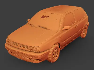 Volkswagen Golf 3 RAW Scan 3D model