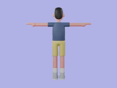Stylized 3D Male Zumba Instructor Character - Cartoon Fitness 3D model