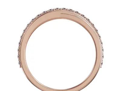 Wedding band with diamonds 3D print model