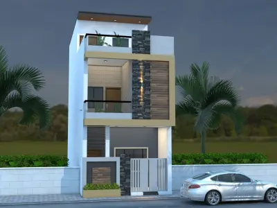 Modern Building  3D Model Low-poly 3D model