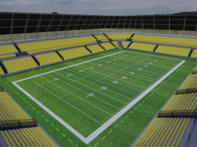 American Football Stadium Low-poly 3D model purchase