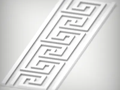 Infinite Greek Key Border Seamless 3D Decor 3D print model