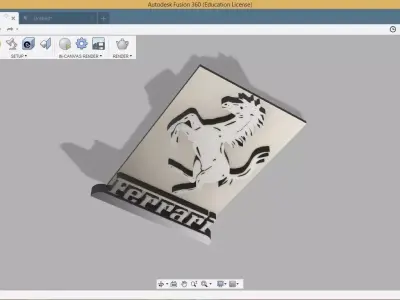 Ferrari logo 3D print model