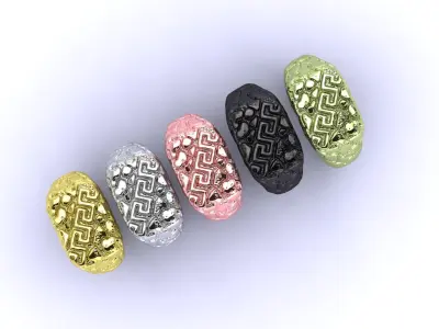 Jewelry Ring R001 5 MEASURES 3D print model