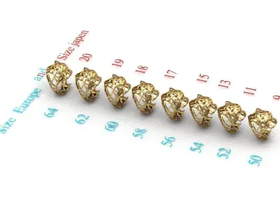 RING Men Most Sizes 50to-64and size Japen 9 to 20 3D print model 3D print model