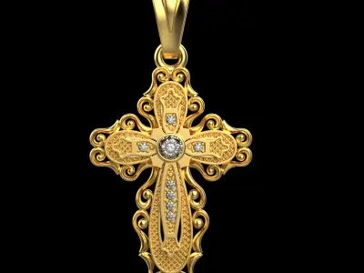 Cross Pendant 15329 3D print model