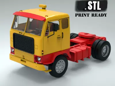 STL printable the Swedish F88 F89 series of heavy duty trucks  3D print model