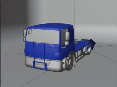 Low poly truck or van Low-poly 3D model