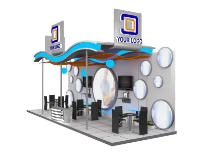 Booth Exhibition Stand a519a 3D model