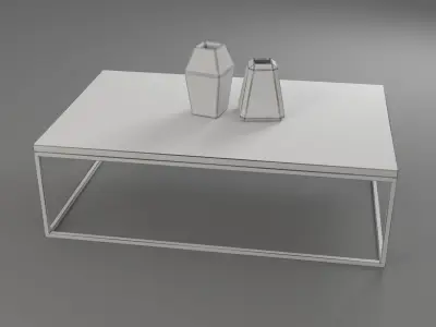 Marble Table Rectangle  3D model