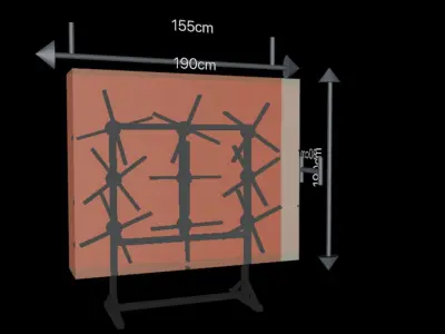 Hologram 9 pcs with stand and cover plastic for event  3D model