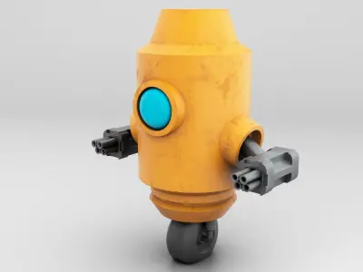 Robot Character Low-poly model Free low-poly 3D model