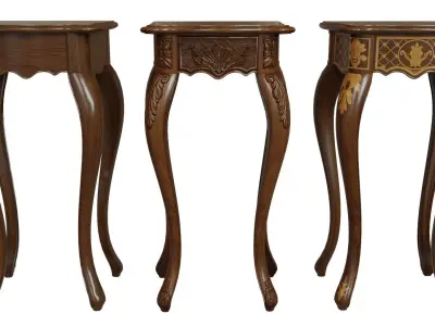 Classic side table 400  Low-poly 3D model