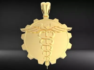 BioMedical Engineer Medical Caduceus Pendant 3D print model