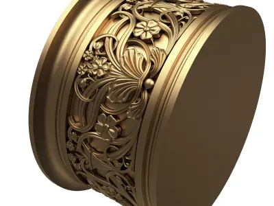 Carved Capital 01203 Low-poly 3D model